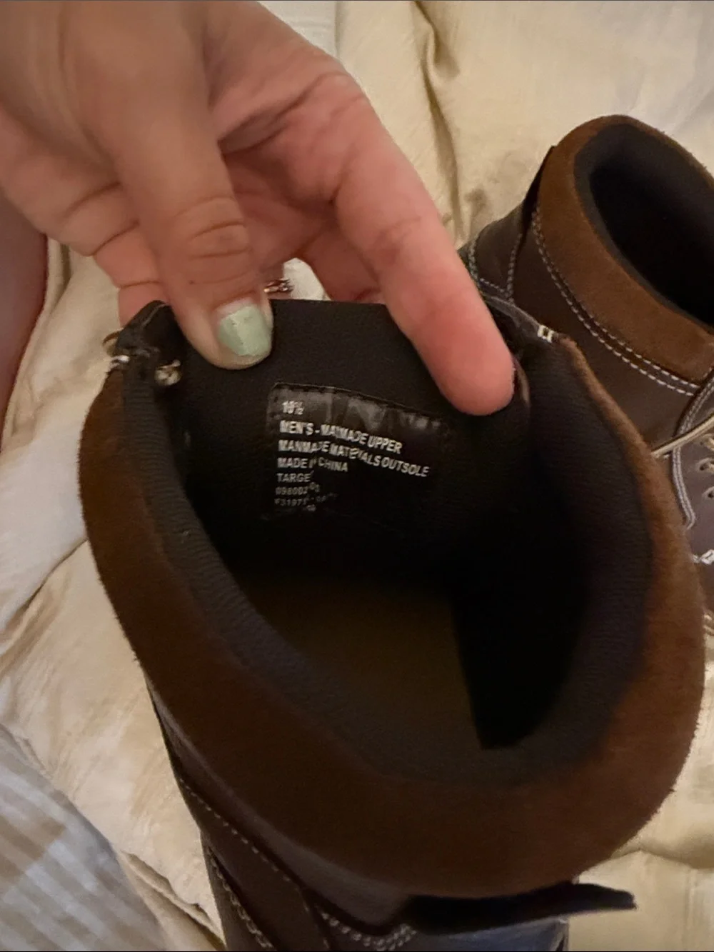 Goodfellow & Co Brown Leather Chukka Boots with Tan Collar